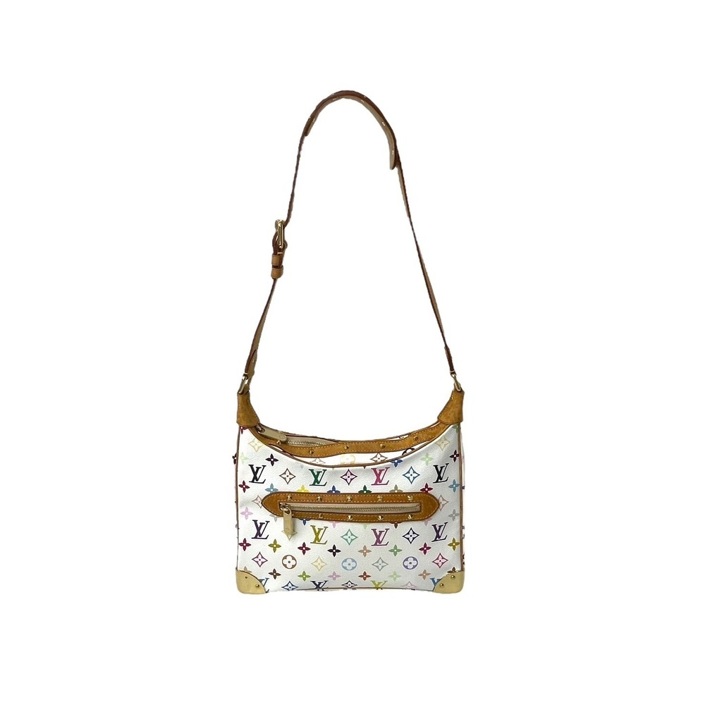 Louis Vuitton Boulogne Shoulder Bag Monogram Multicolore Multicolor White